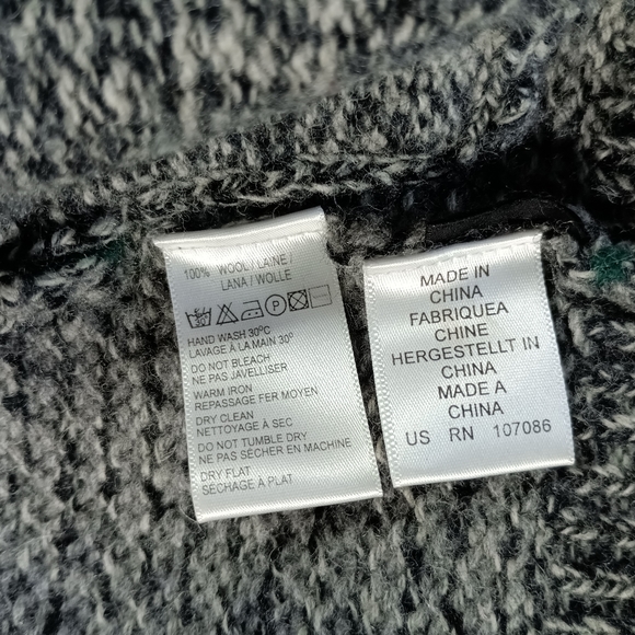 Paul Smith 100% Wool Chunky Knit Cardigan Size Large - Picture 7 of 11